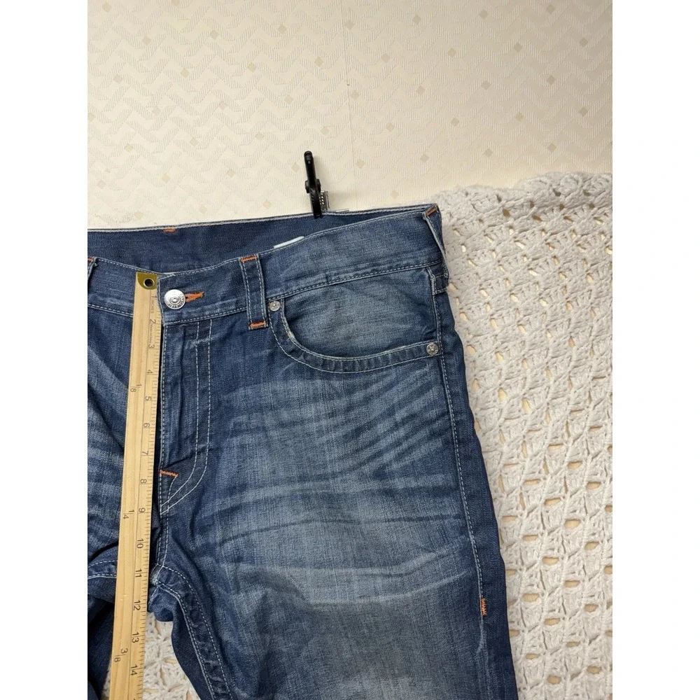 True Religion‎ Jeans Mens Tag 40 Fits W42 L33 Blue Denim Skinny Flap Mesh